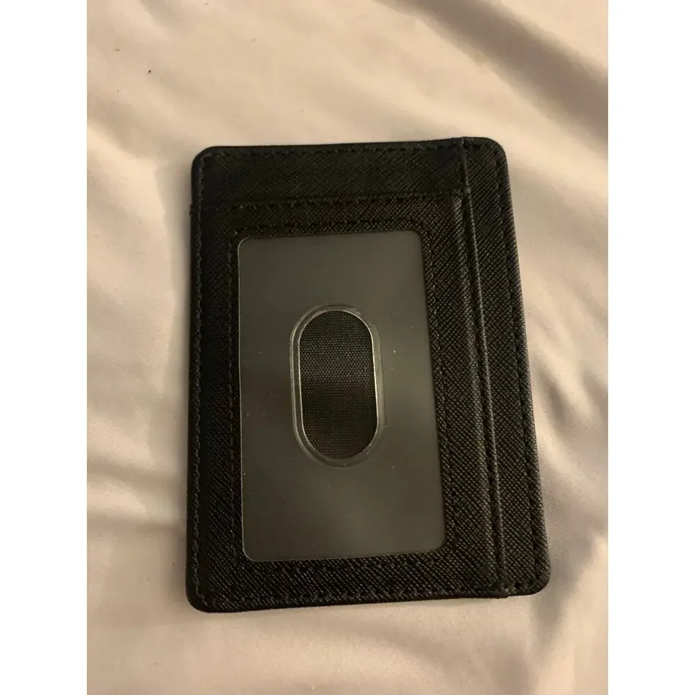 ETERLUCK Black Vegan Slim RFID Wallet Card Holder
